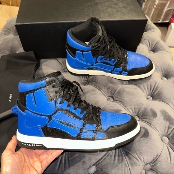 New Size 43 Amiri Skeleton Bone High-Top Sneakers - Picture 2 of 10